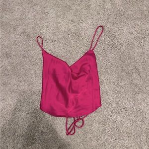 Pink Satin Top